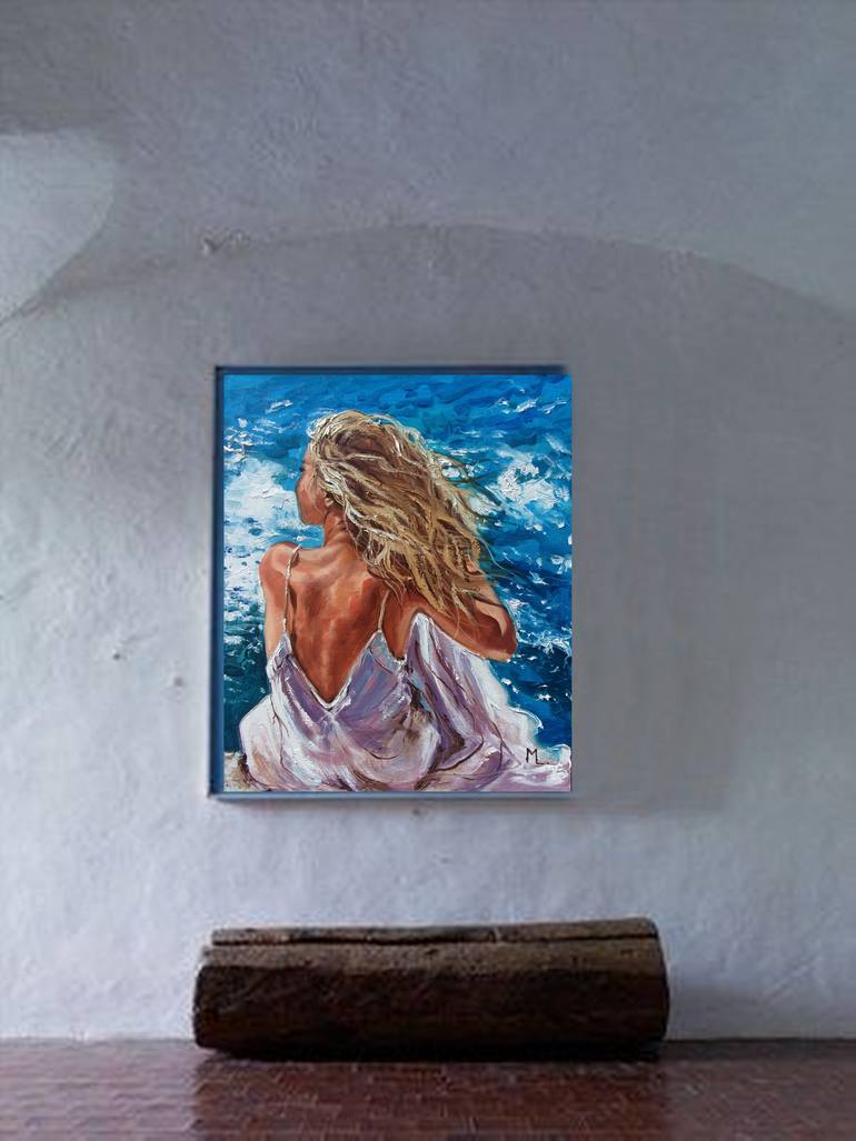 Original Figurative People Painting by Monika Luniak