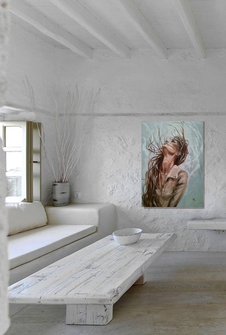 Original Figurative People Painting by Monika Luniak