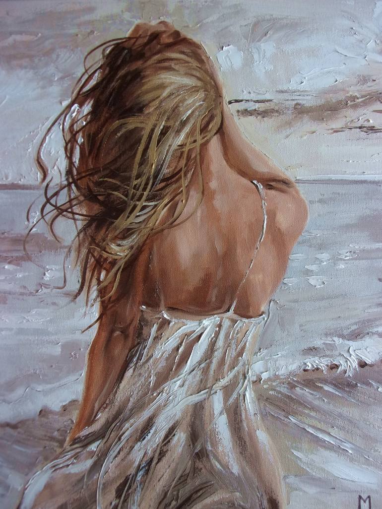 Original Figurative Women Painting by Monika Luniak