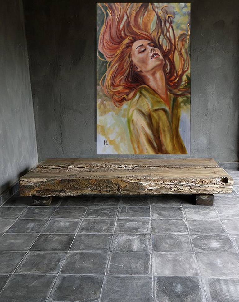 Original Figurative Women Painting by Monika Luniak