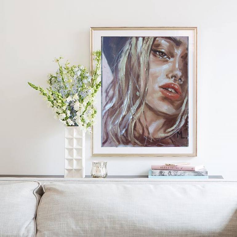 Original Portrait Painting by Monika Luniak