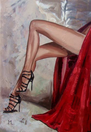 Original Figurative Women Paintings by Monika Luniak