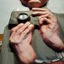 What collection of famous 20th century artist would be complete without Andy Warhol . This eccentric artist makes a perfect subject for my surreal relief portrait paintings/sculpture. This piece comes with mounting hardware installed.