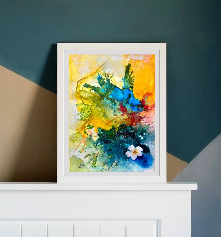 Original Abstract Expressionism Floral Painting by Aarti Bartake