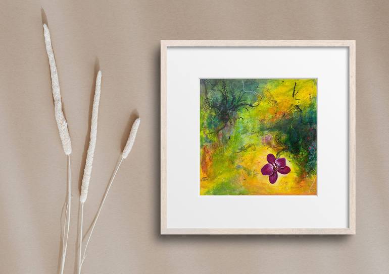 Original Abstract Expressionism Floral Painting by Aarti Bartake