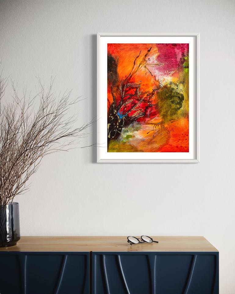 Original Abstract Expressionism Nature Painting by Aarti Bartake