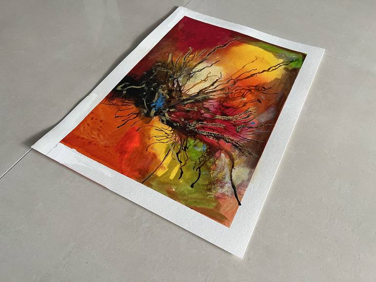 Original Abstract Expressionism Nature Painting by Aarti Bartake