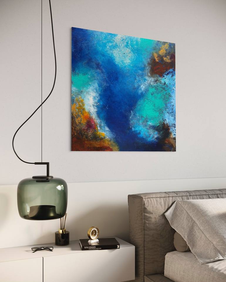 Original Abstract Expressionism Seascape Painting by Aarti Bartake