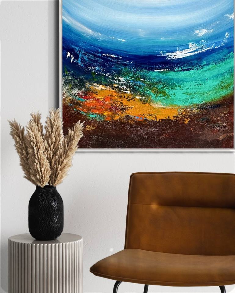 Original Abstract Seascape Painting by Aarti Bartake