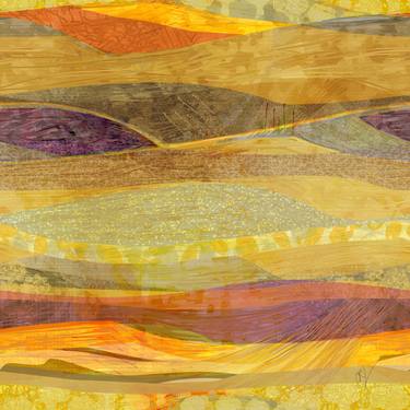 Original Abstract Landscape Mixed Media by Cathryn R Leyland