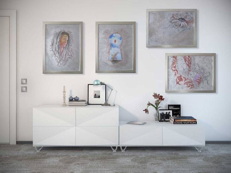 Original Abstract Geometric Painting by Oleksandr Serdiuk