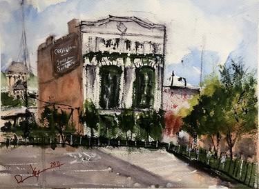 Original Impressionism Architecture Paintings by David Eger