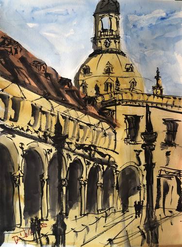Original Impressionism Architecture Paintings by David Eger