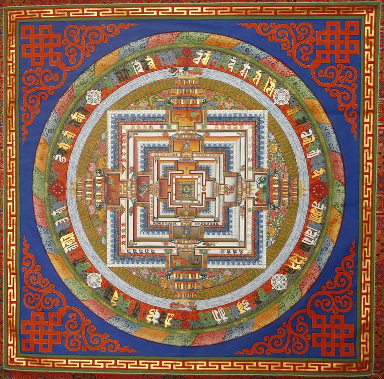 Kalachakra Mandala Painting by Tenzin Dhonden | Saatchi Art