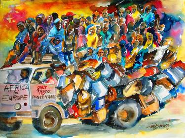 Print of Transportation Paintings by INI BROWN
