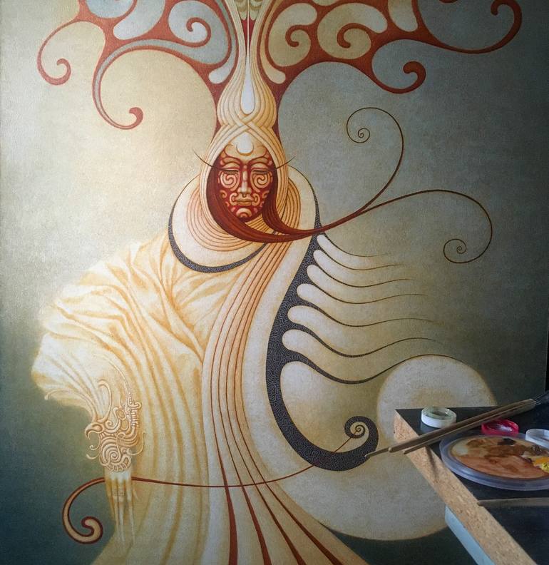 Original Conceptual Fantasy Painting by Boris Indrikov
