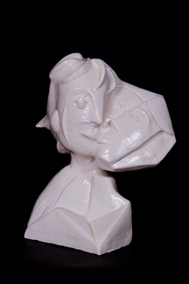 Original Cubism Love Sculpture by Annick Ibsen