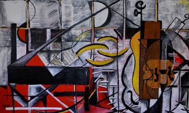 Original Cubism Music Paintings by Annick Ibsen