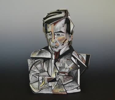 Original Cubism People Sculpture by Annick Ibsen