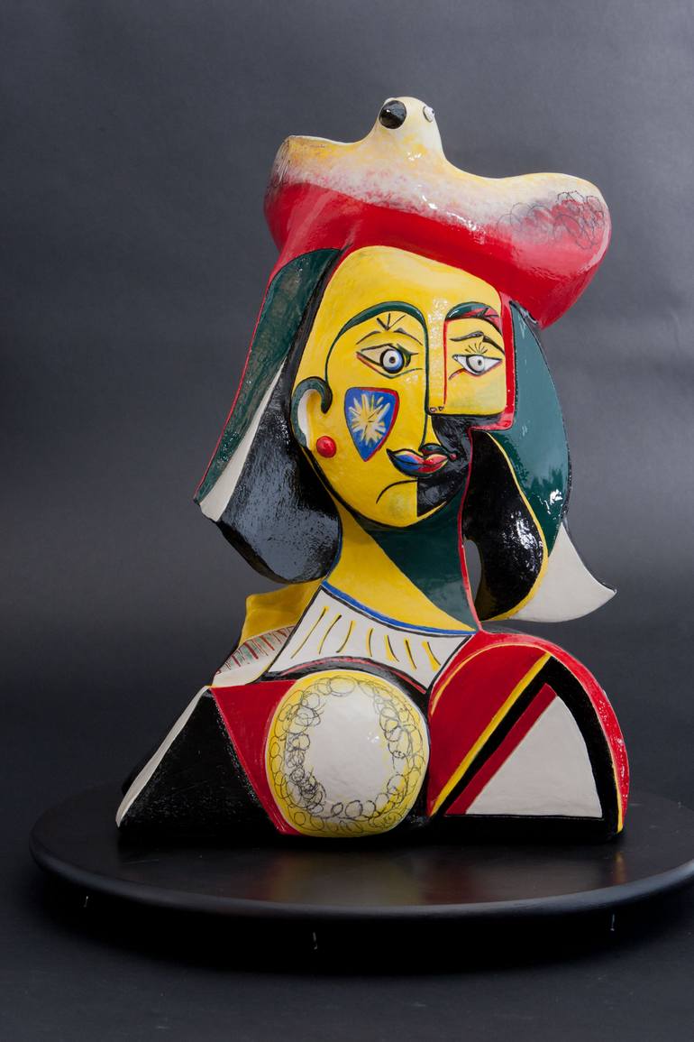 Original Cubism People Sculpture by Annick Ibsen