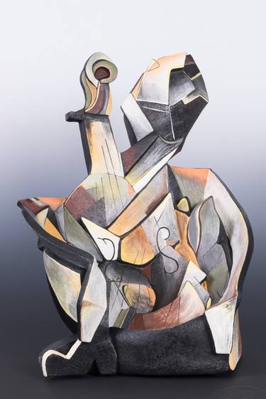 Original Cubism Music Sculpture by Annick Ibsen
