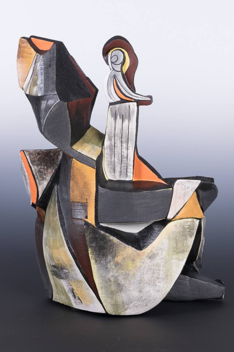 Original Cubism Music Sculpture by Annick Ibsen