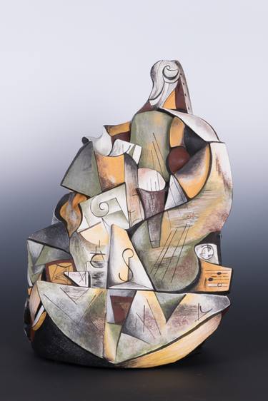 Original Cubism Abstract Sculpture by Annick Ibsen