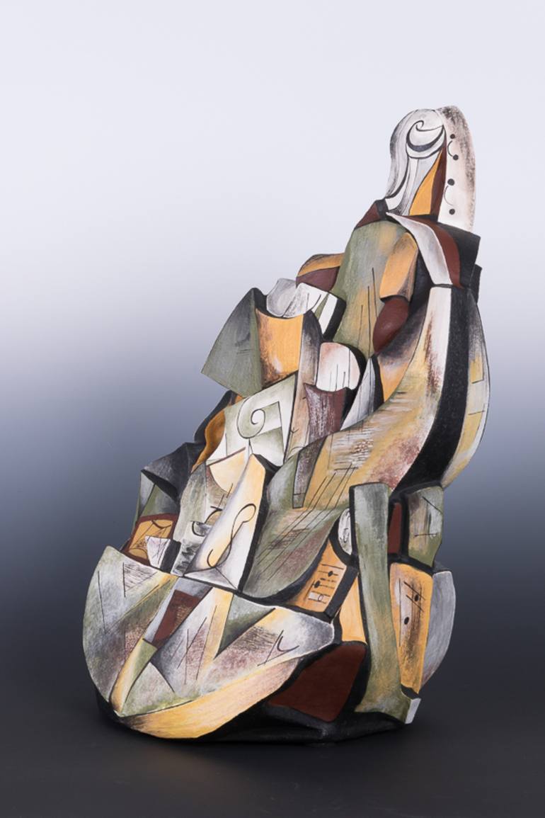 Original Cubism Abstract Sculpture by Annick Ibsen