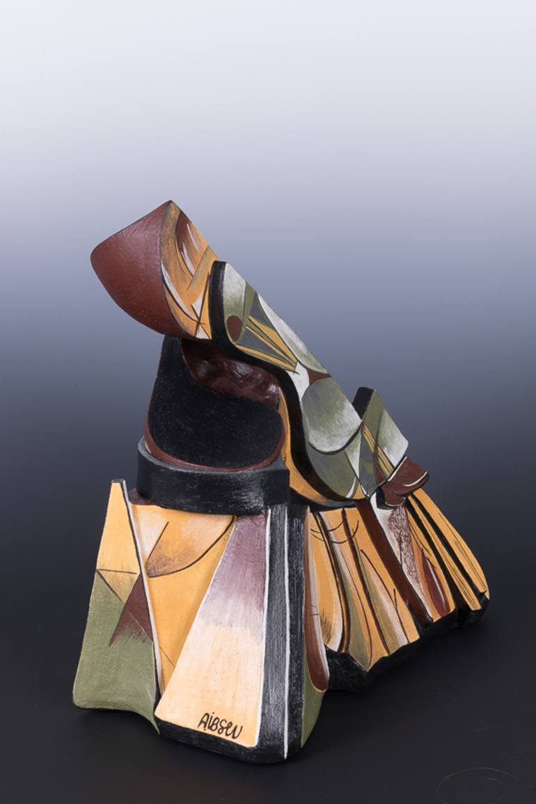 Original Cubism Abstract Sculpture by Annick Ibsen