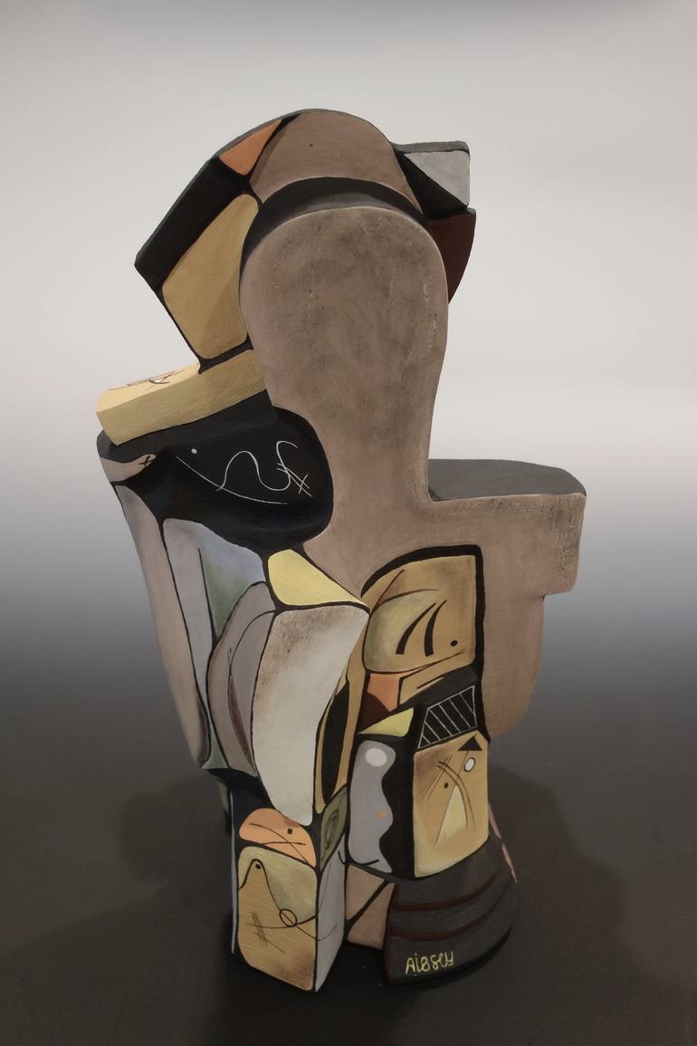 Original Cubism Music Sculpture by Annick Ibsen