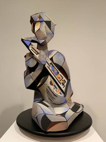 Original Cubism Music Sculpture by Annick Ibsen