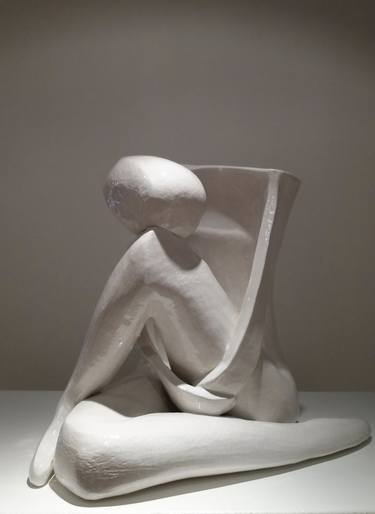 Original Figurative Nude Sculpture by Annick Ibsen