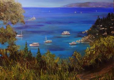 Original Contemporary Boat Painting by Ageliki Alexandridou