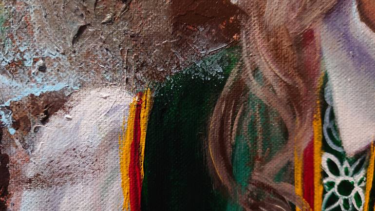 Original Realism People Painting by Ageliki Alexandridou