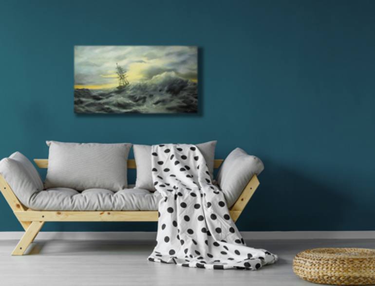 Original Realism Seascape Painting by Ageliki Alexandridou