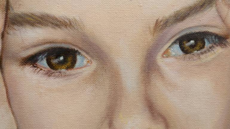Original Realism Children Painting by Ageliki Alexandridou