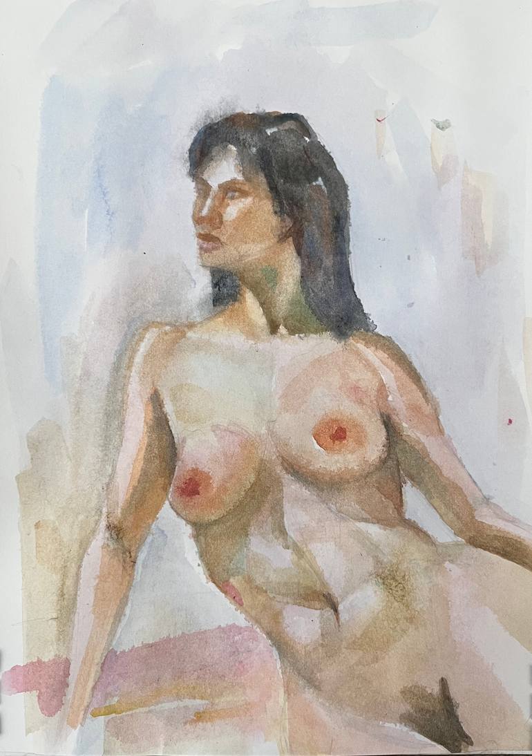 Original Contemporary Erotic Painting by Roman Sergienko