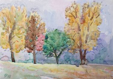 Autumn Indian Summer Colorful Trees thumb