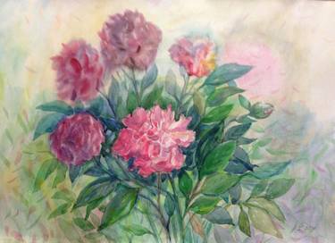 Original Fine Art Floral Paintings by Roman Sergienko