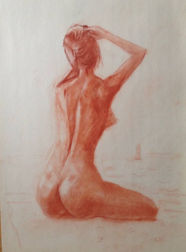 Nude woman body Drawing by Roman Sergienko | Saatchi Art