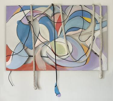 Original Abstract Expressionism Abstract Mixed Media by Inez Andrucyk