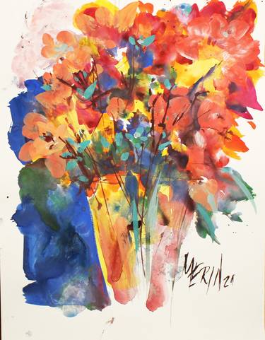 Print of Impressionism Floral Paintings by Danko Merin