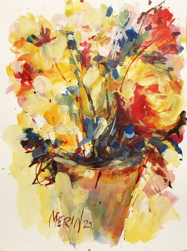 Print of Impressionism Floral Paintings by Danko Merin