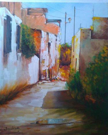 Original Expressionism Rural life Paintings by Jawed Rahi