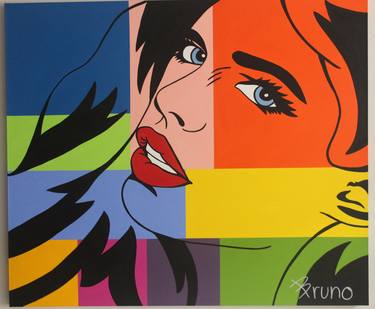 Print of Pop Art Women Paintings by Bruno Angel