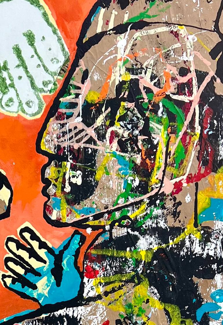 Original Expressionism Men Painting by Christian Dugardeyn
