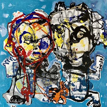 Original Expressionism Men Paintings by Christian Dugardeyn