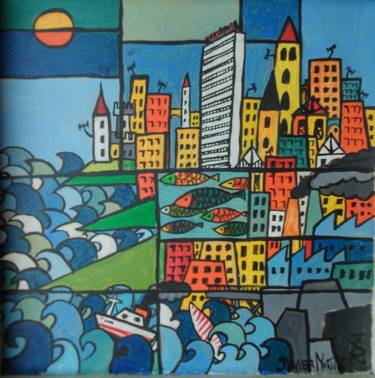 Print of Conceptual Cities Paintings by Javier Muñiz