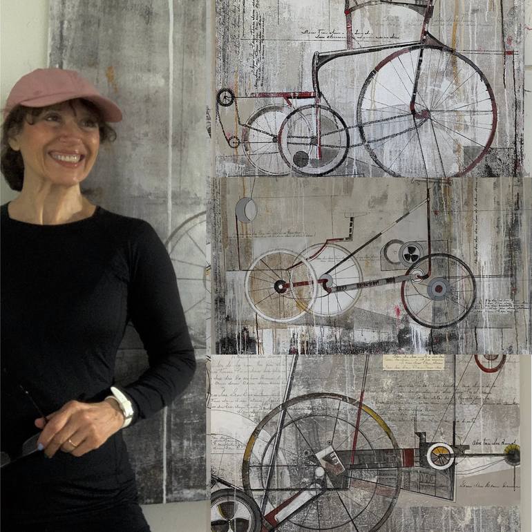 Original Bicycle Painting by Alicia Savio
