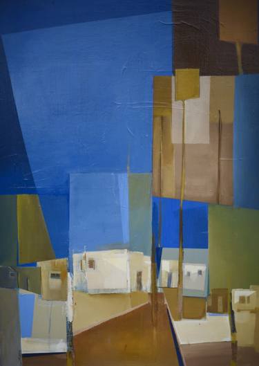 Original Cubism Architecture Paintings by Alicia Savio